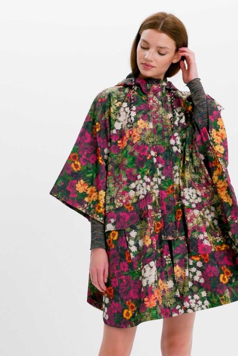 Desigual Mini floral raincoat Ceket Kadın | 182697-ZXD