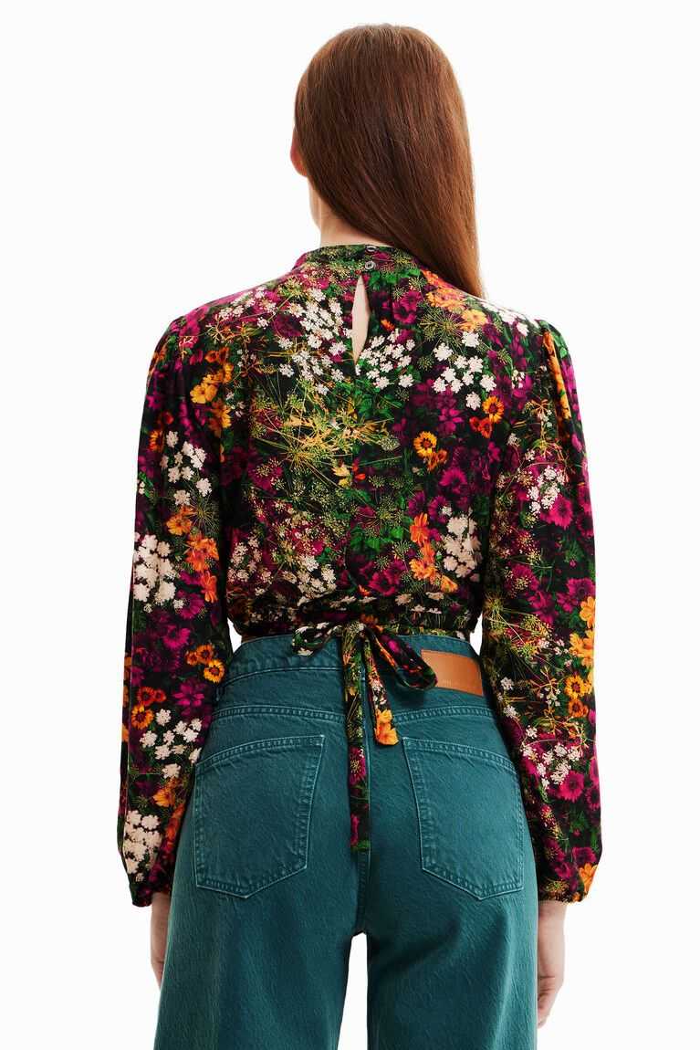 Desigual Multi-position cropped floral blouse Üstler Kadın | 016248-TBV