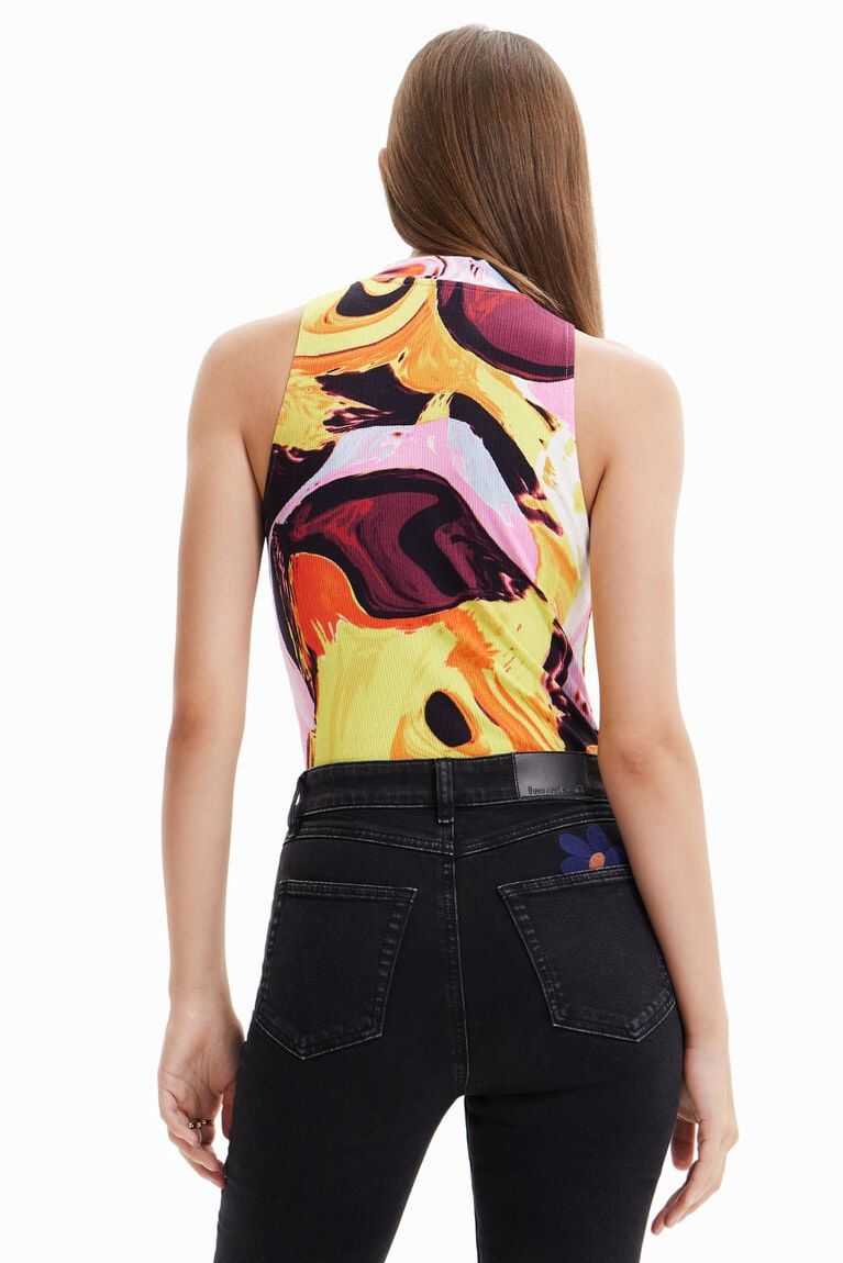 Desigual Multicolour digital print Bodysuit Kadın | 173480-DIR