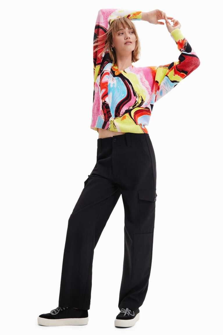 Desigual Multicoloured jumper Kazak Kadın | 129048-JPR