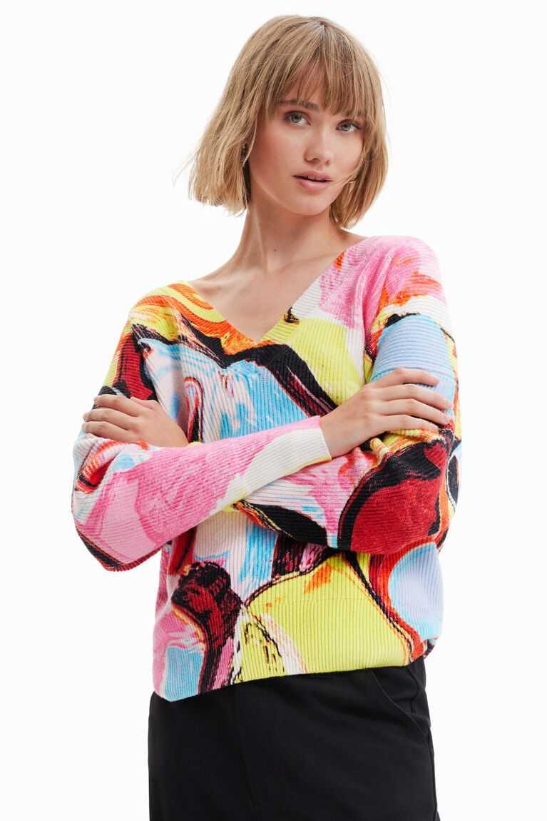 Desigual Multicoloured jumper Kazak Kadın | 129048-JPR