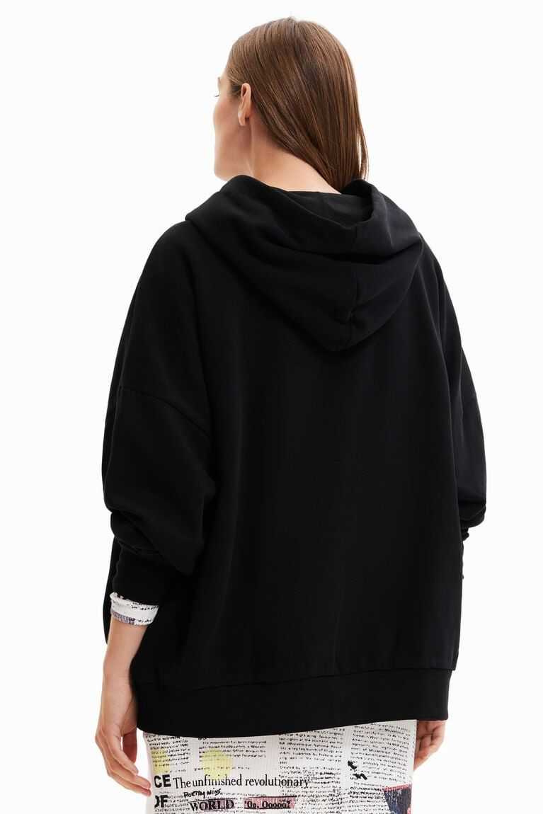 Desigual Oversize Manifesto text hoodie Tişörtü Kadın | 547129-MZU