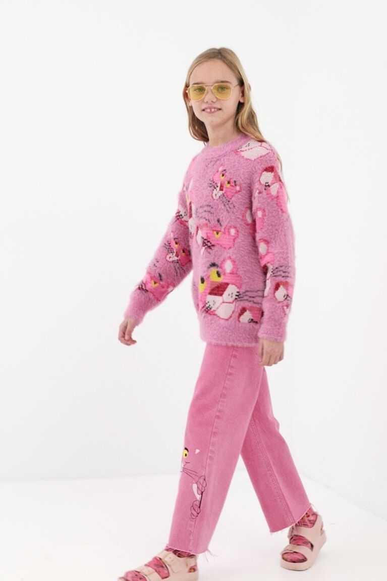 Desigual Oversize Pink Panther jumper Tişörtü Kiz Çocuk | 629570-LZY