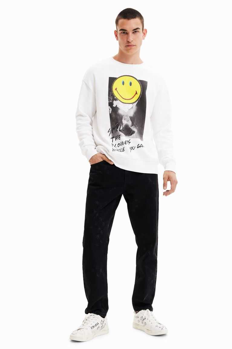 Desigual Oversize Smiley Tişörtü Erkek | 140382-DHQ