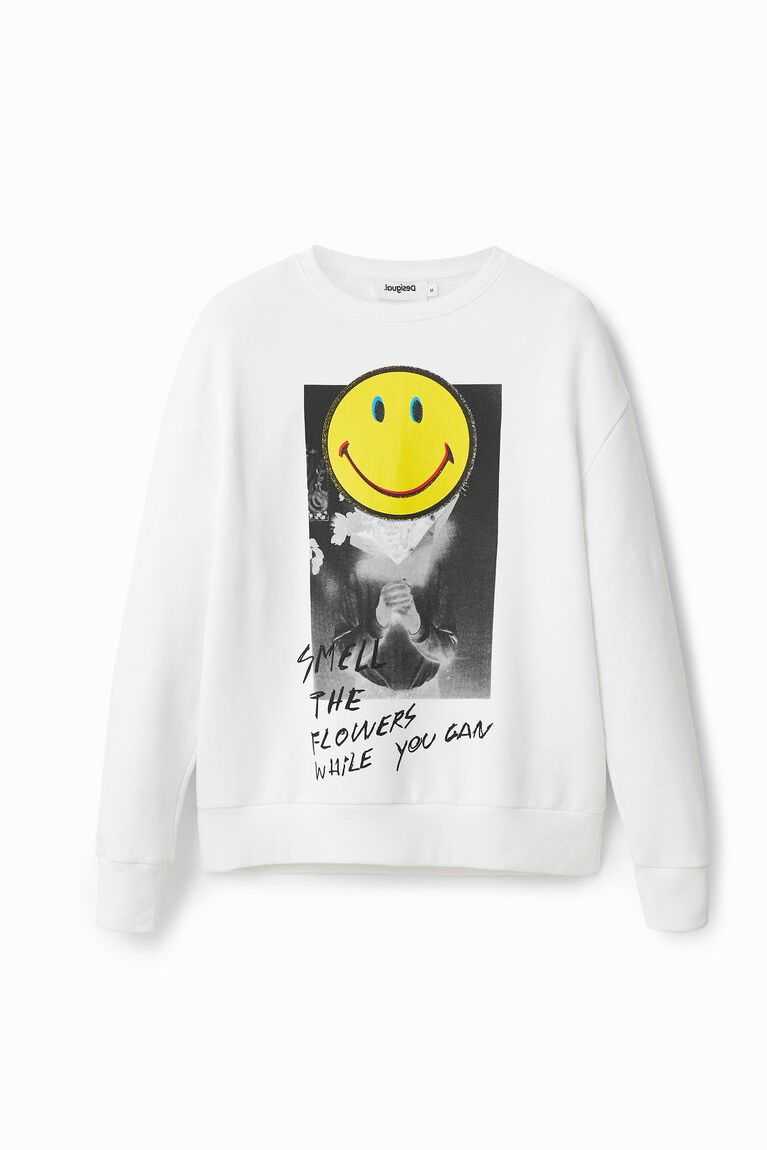 Desigual Oversize Smiley Tişörtü Erkek | 140382-DHQ