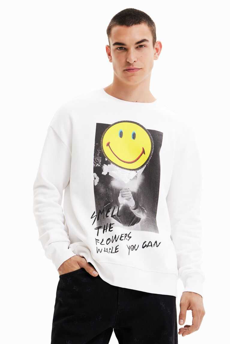 Desigual Oversize Smiley Tişörtü Erkek | 140382-DHQ