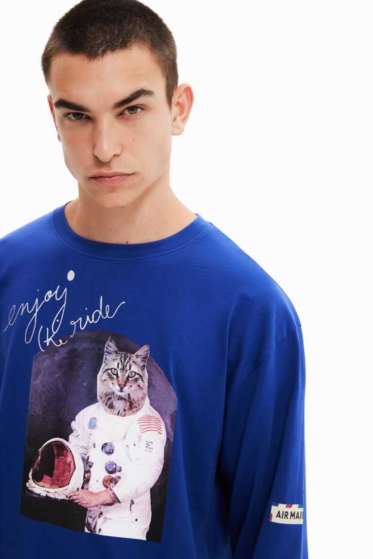 Desigual Oversize astronaut cat Polo Gömlek Erkek | 053491-JTI