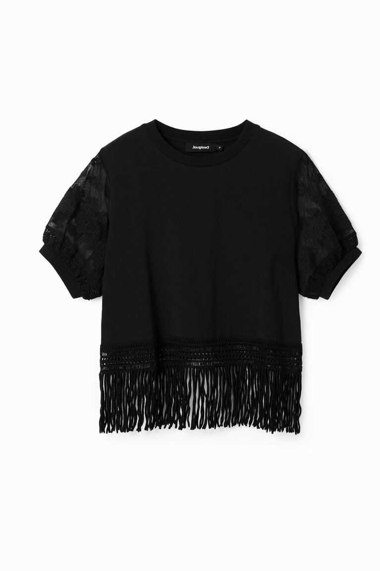 Desigual Oversize fringed Tişört Kadın | 028749-VJY