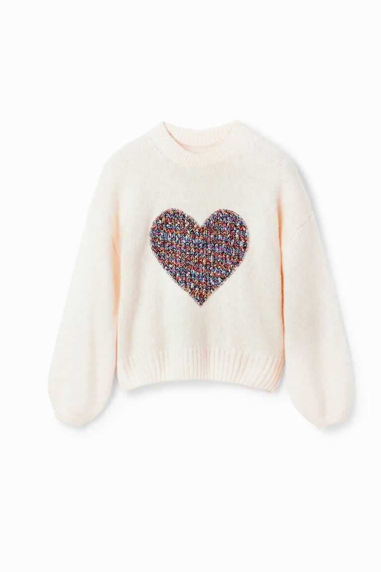 Desigual Oversize heart pullover Kazak Kadın | 213580-WKH