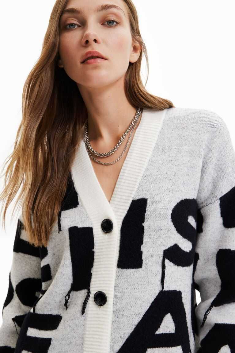 Desigual Oversize message cardigan Kazak Kadın | 497365-RYA