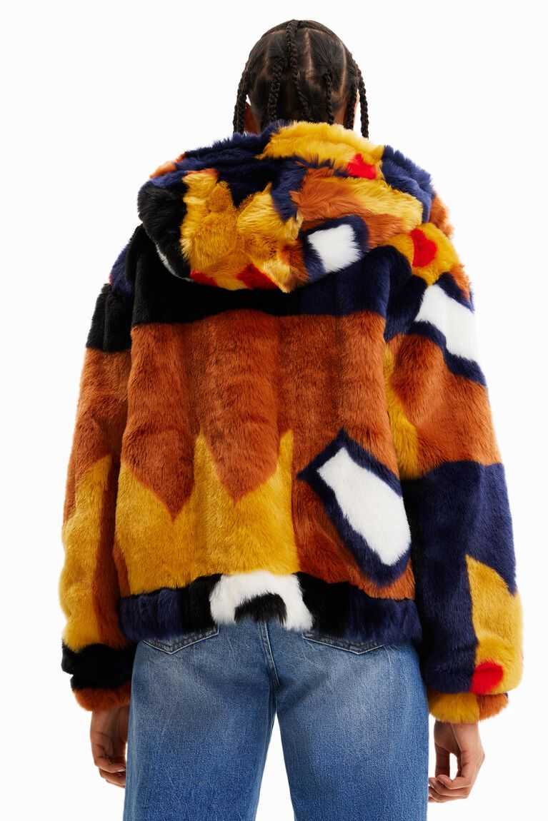 Desigual Oversize plush Ceket Kadın | 602513-FUX