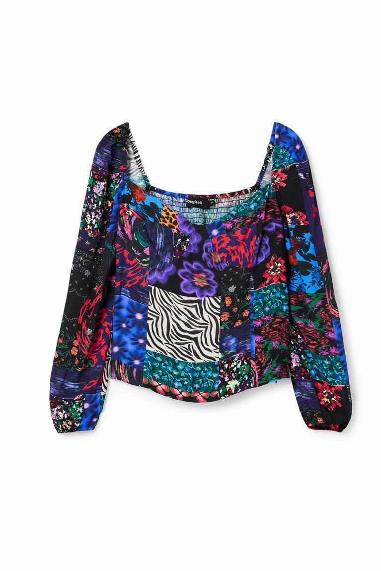 Desigual Patchwork corset blouse Üstler Kadın | 512973-ZQN