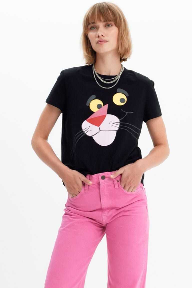 Desigual Pink Panther Tişört Kadın | 361709-TCL