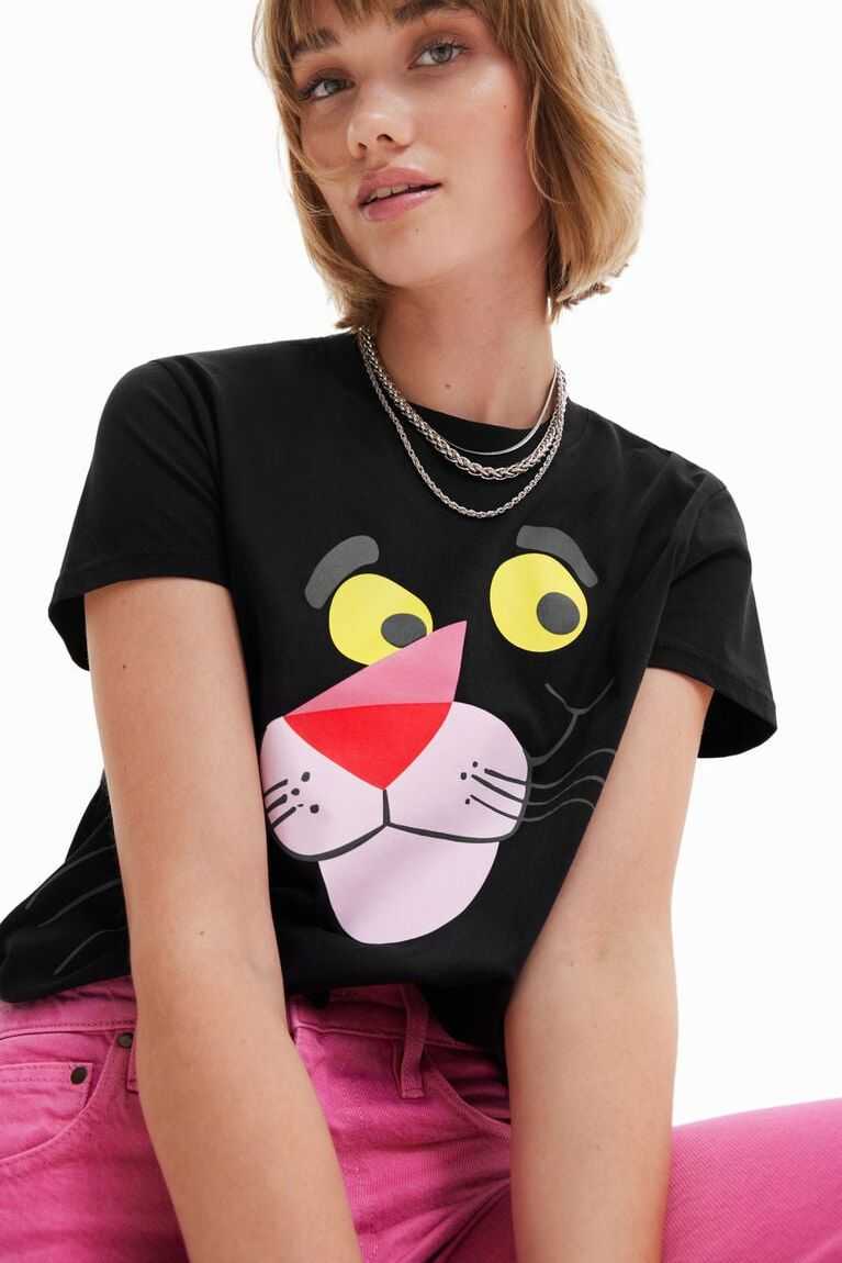 Desigual Pink Panther Tişört Kadın | 361709-TCL