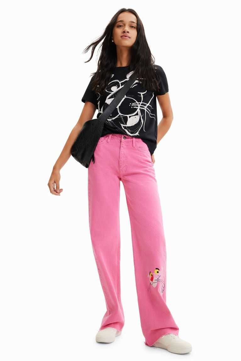 Desigual Pink Panther contrast Tişört Kadın | 803219-HMK