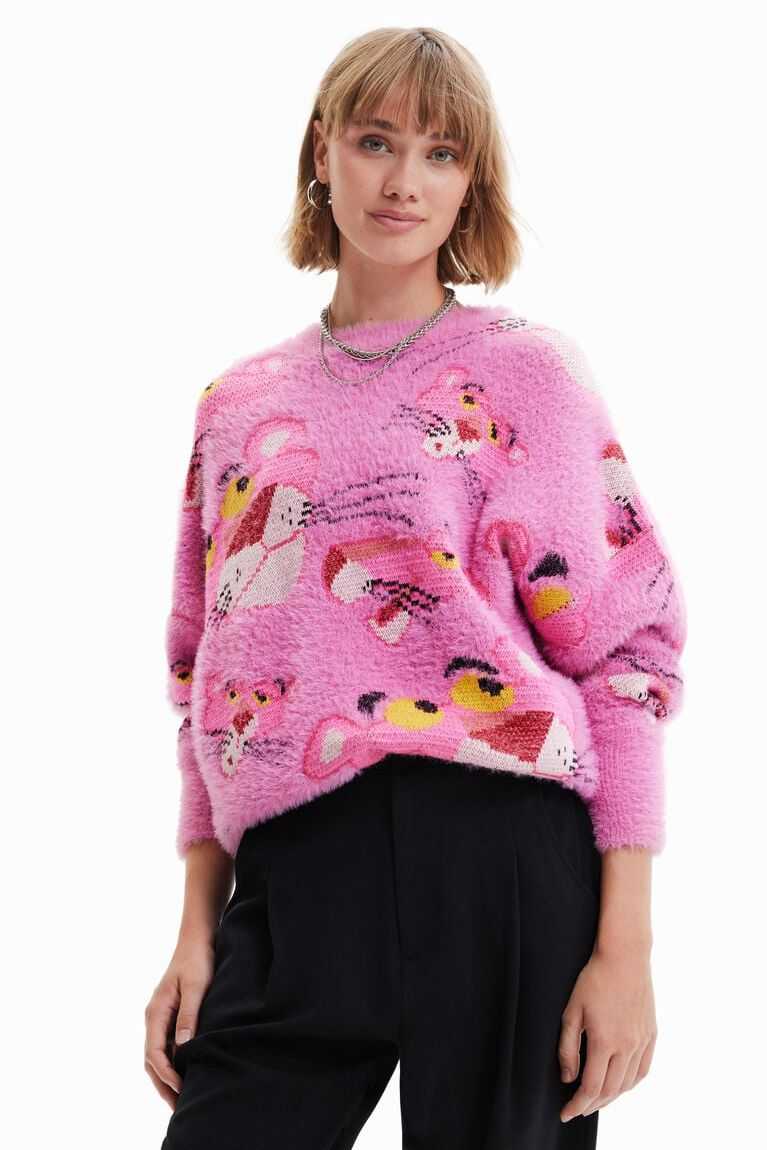 Desigual Pink Panther jumper Kazak Kadın | 795413-QAD