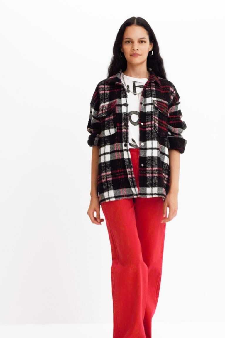 Desigual Plaid straight Ceket Kadın | 284976-UML