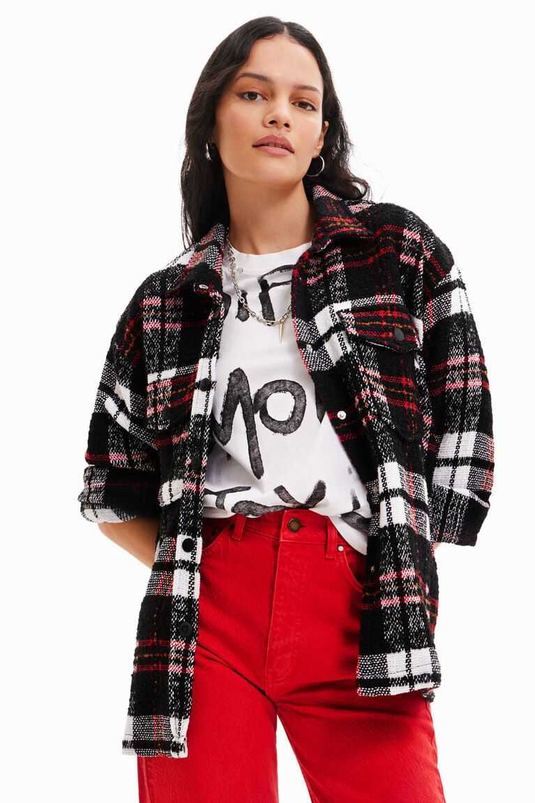 Desigual Plaid straight Ceket Kadın | 284976-UML