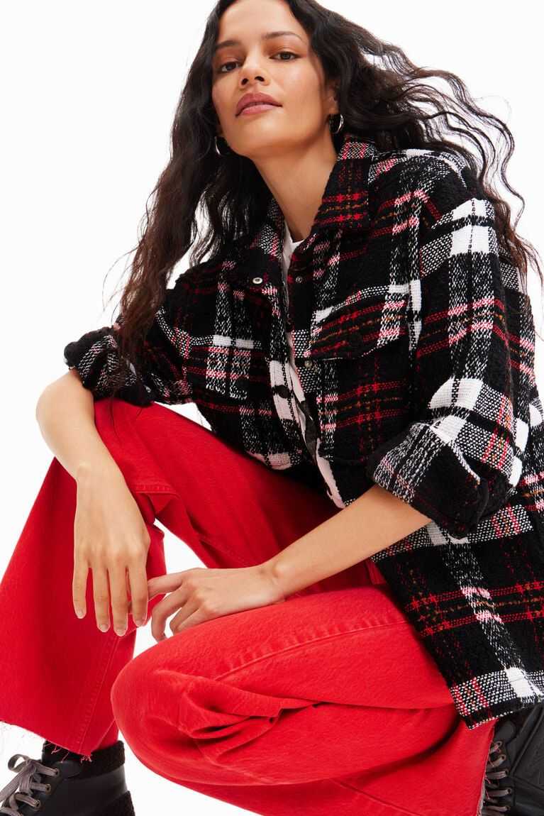 Desigual Plaid straight Ceket Kadın | 284976-UML