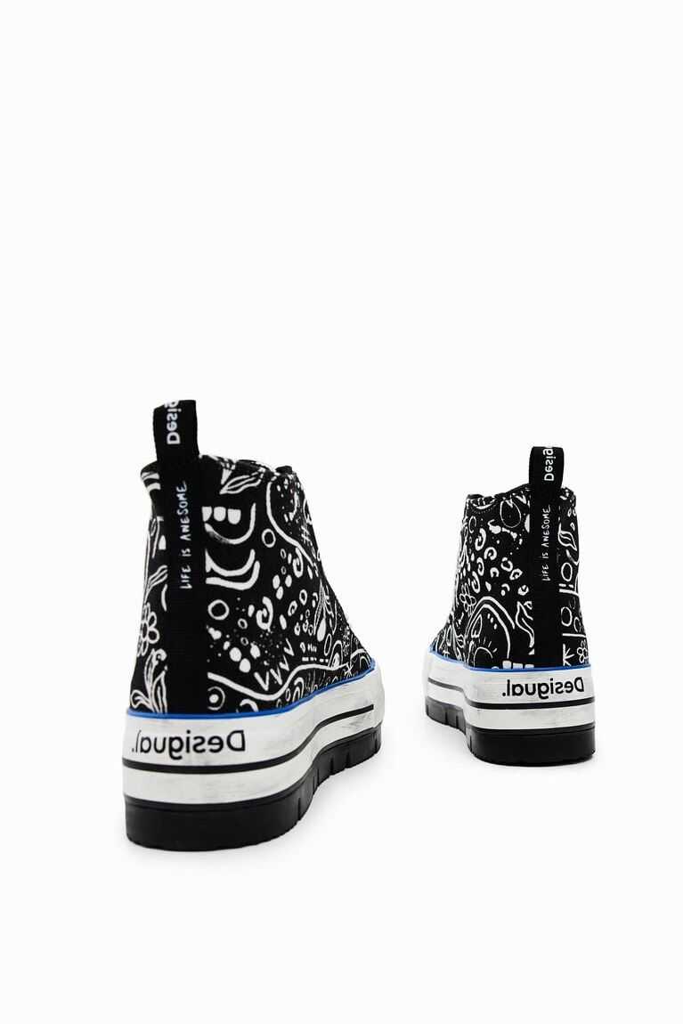 Desigual Platform high-top with illustrations Spor Ayakkabı Kadın | 890342-SRZ