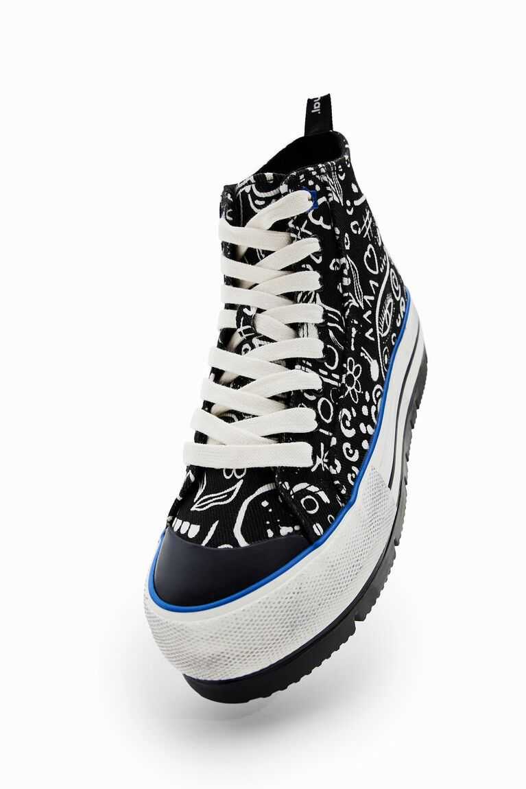 Desigual Platform high-top with illustrations Spor Ayakkabı Kadın | 890342-SRZ