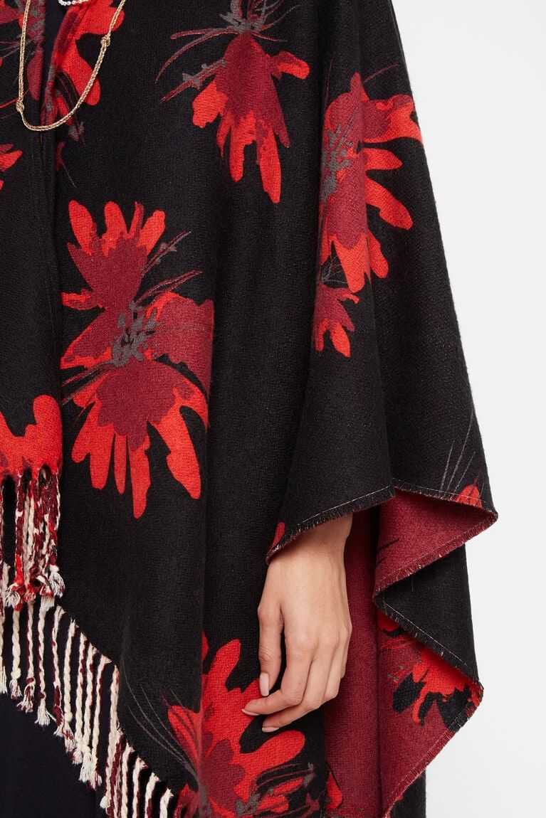 Desigual Reversible floral poncho Fular Kadın | 538421-XVO