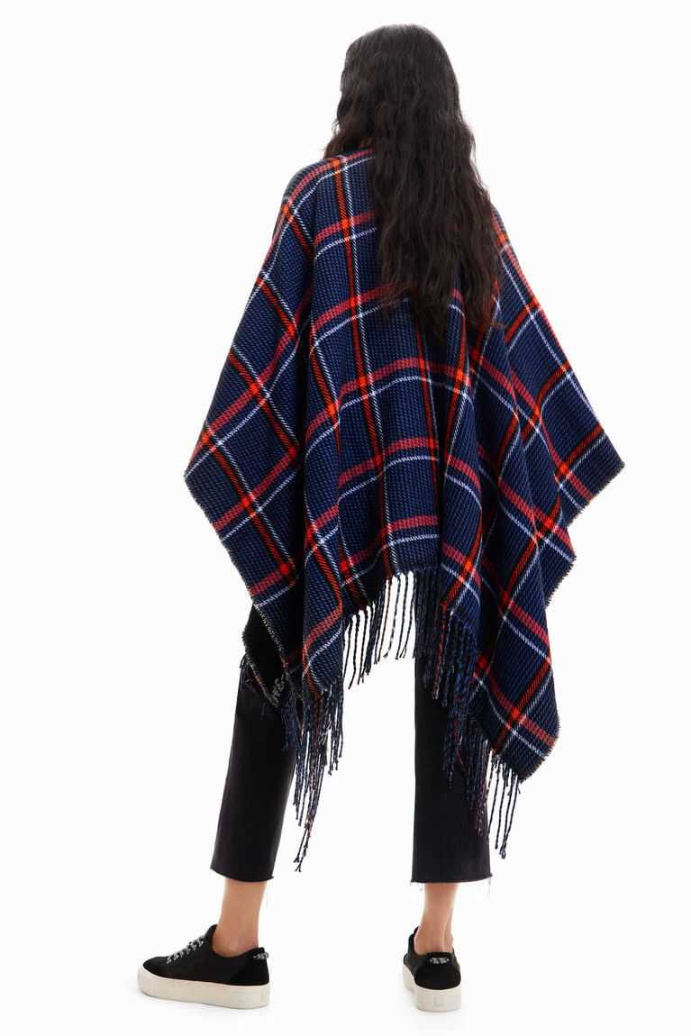 Desigual Reversible plaid poncho Ceket Kadın | 920614-MCW