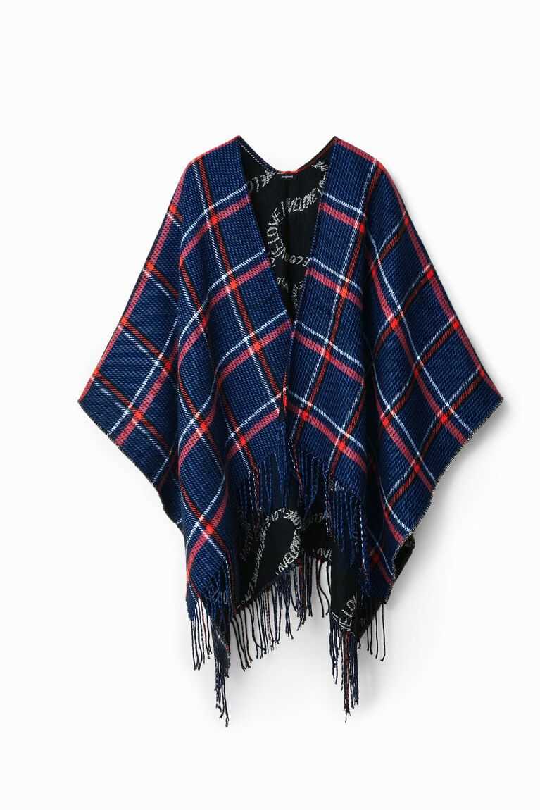 Desigual Reversible plaid poncho Ceket Kadın | 920614-MCW