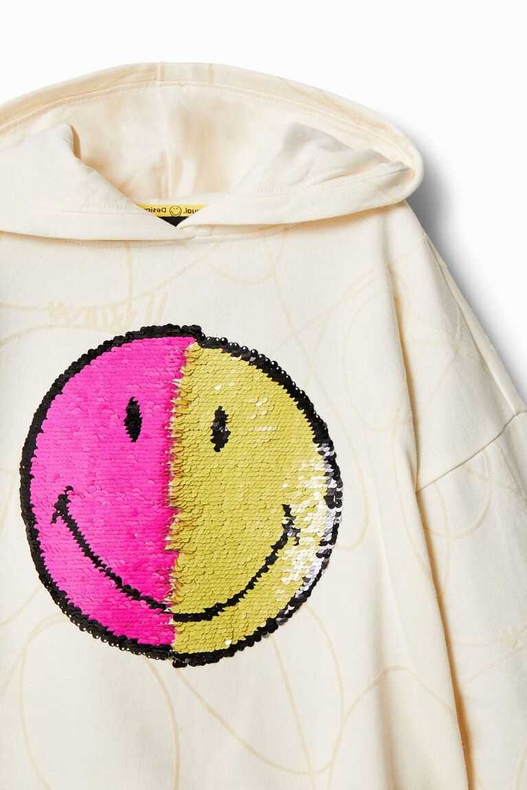 Desigual Reversible sequin Smiley hoodie Tişörtü Kiz Çocuk | 465923-BEL