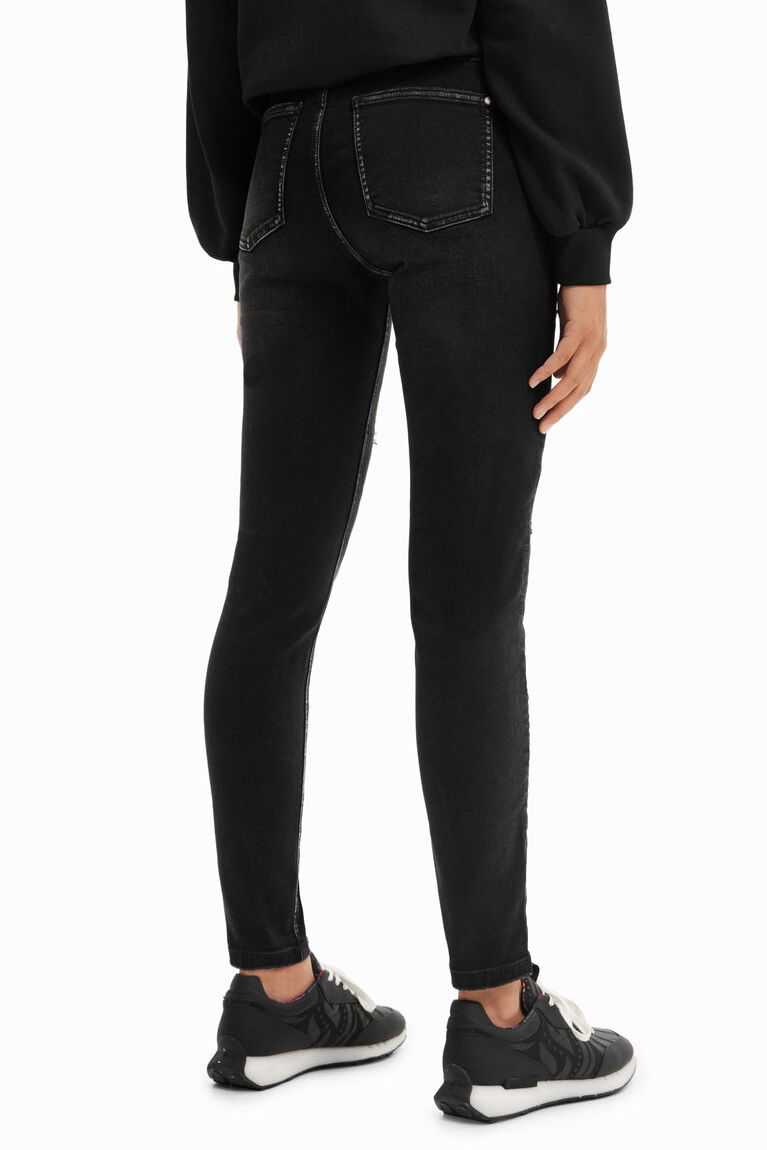 Desigual Ripped skinny Kot Pantolon Kadın | 124096-MXR