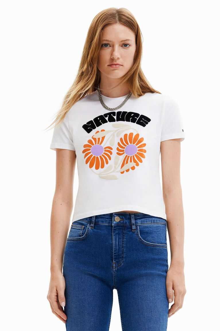 Desigual Save Nature floral Tişört Kadın | 437256-CDQ