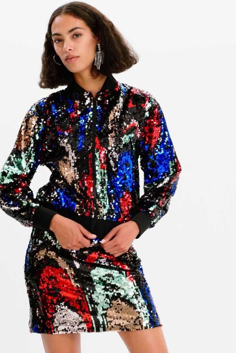 Desigual Sequin bomber Ceket Kadın | 296183-CHK