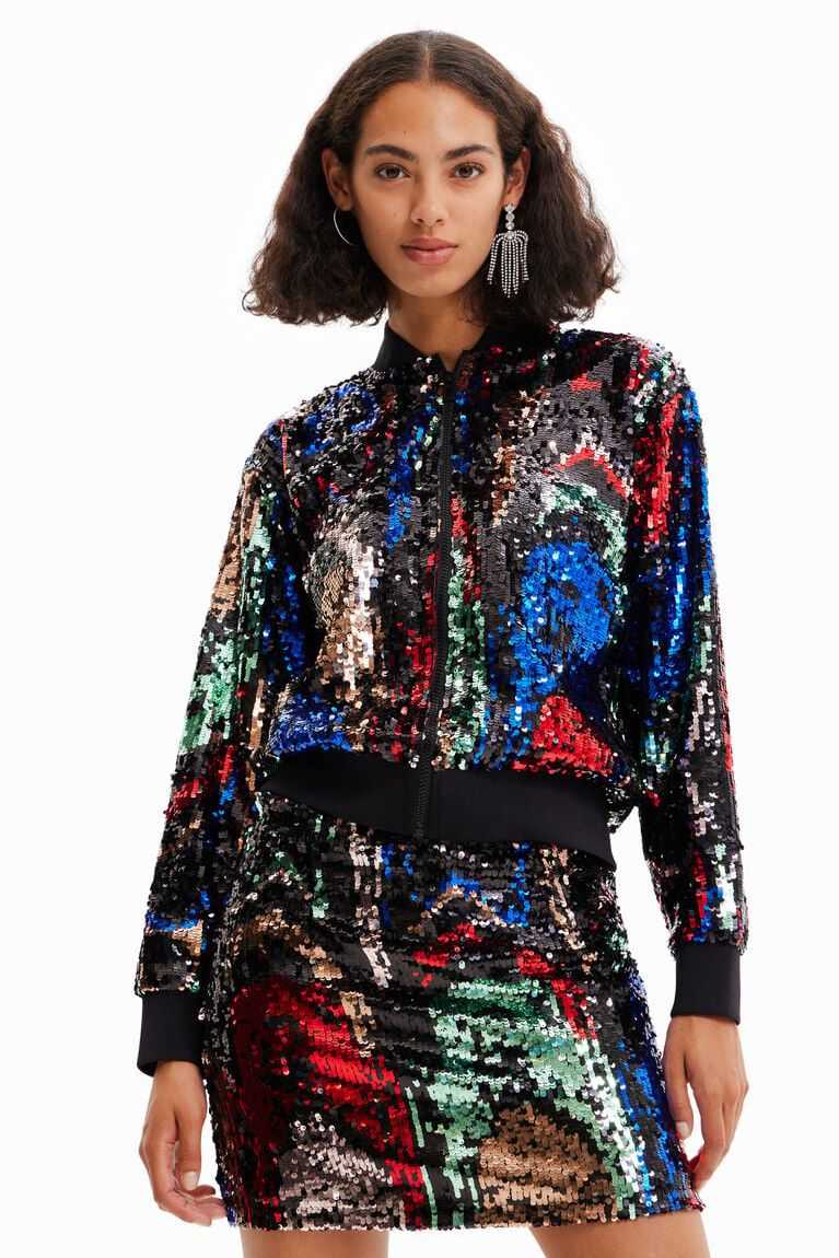 Desigual Sequin bomber Ceket Kadın | 296183-CHK