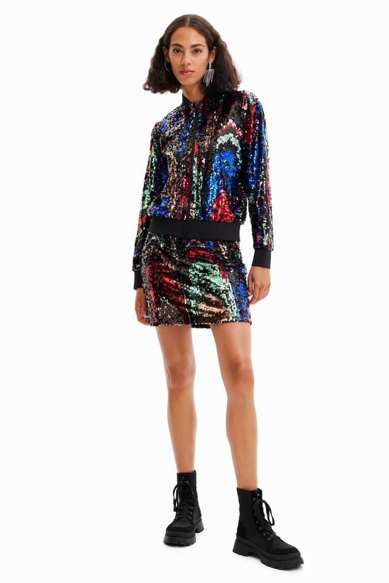 Desigual Sequin bomber Ceket Kadın | 296183-CHK