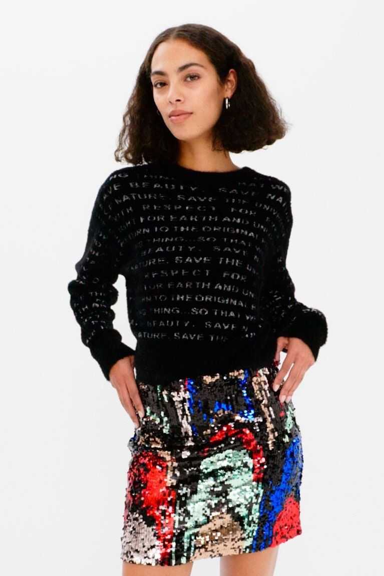 Desigual Sequin slim mini Etek Kadın | 305249-PFV