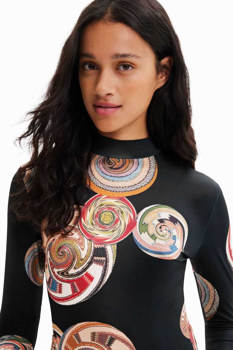 Desigual Slim circles body Tişört Kadın | 410529-VON