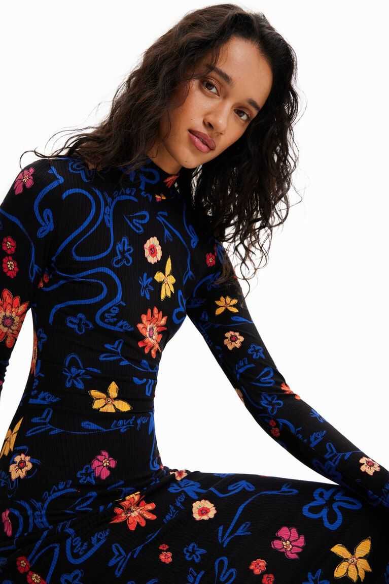 Desigual Slim floral midi Tulum Kadın | 462301-CFK