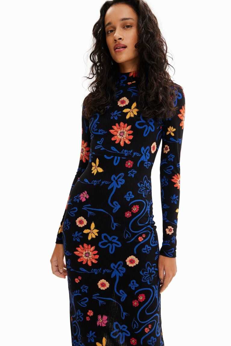 Desigual Slim floral midi Tulum Kadın | 462301-CFK