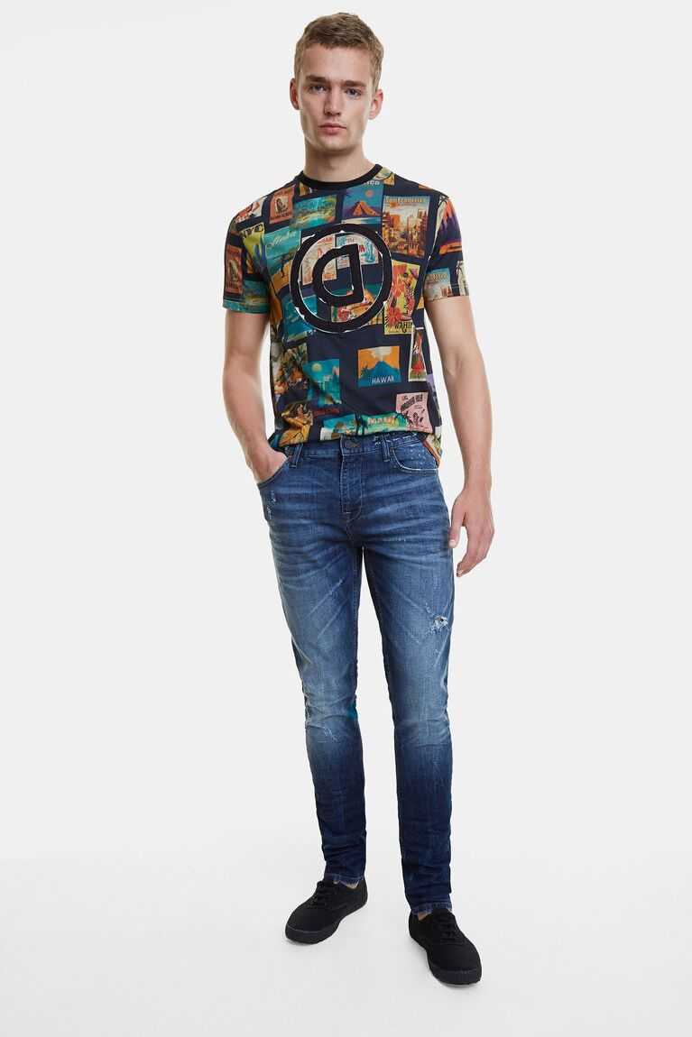 Desigual Slim jeans with message Pantolon Erkek | 547190-ORU