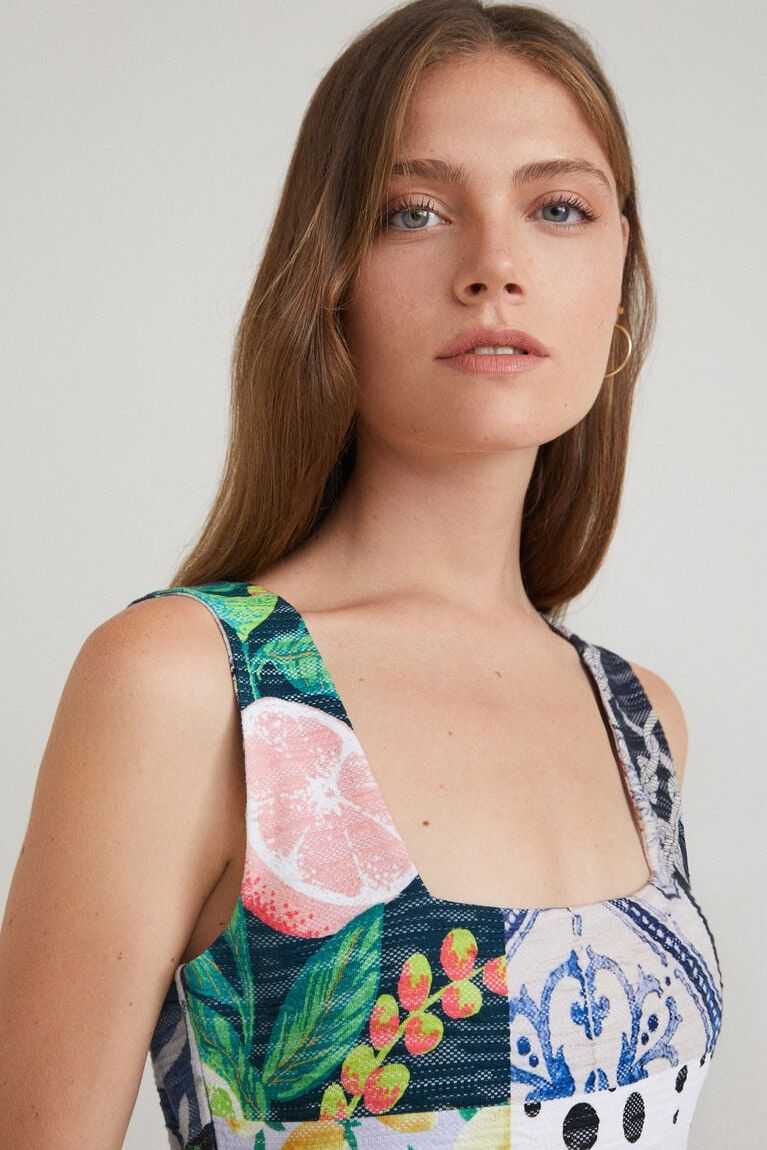 Desigual Slim patch square neckline Tulum Kadın | 907583-ZGD