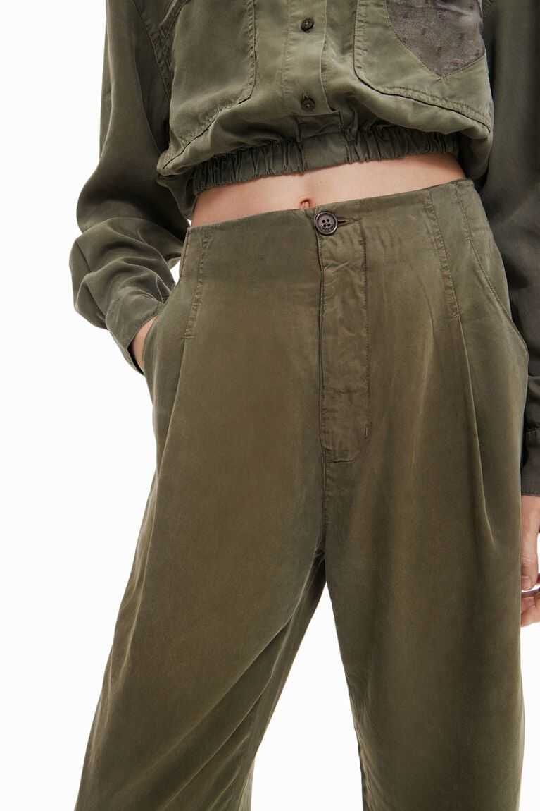 Desigual Slouchy trousers with pleats Tayt Kadın | 540231-CAI