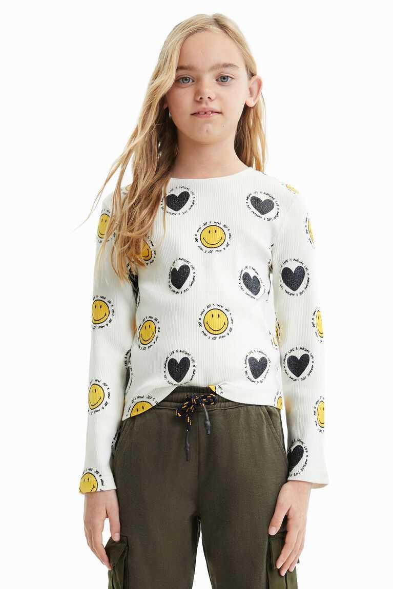 Desigual Smiley and hearts Tişört Kiz Çocuk | 567309-TFC