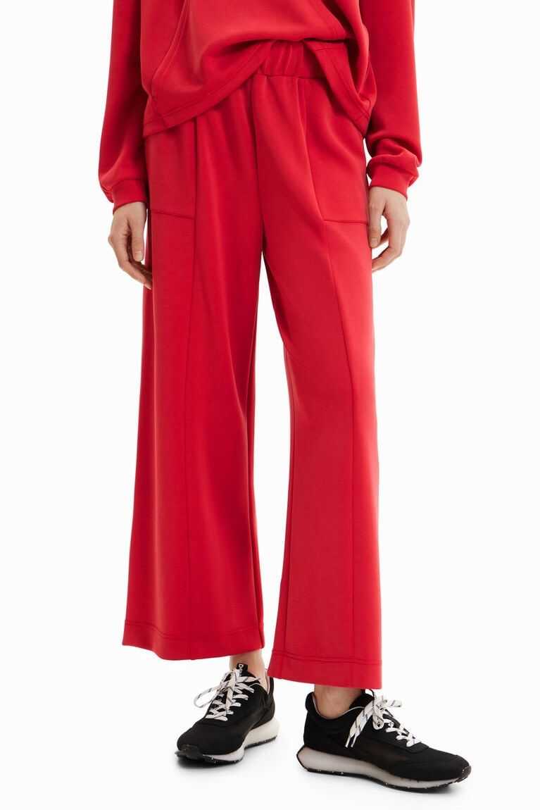 Desigual Soft-touch wide-leg trousers Tayt Kadın | 624057-RGV