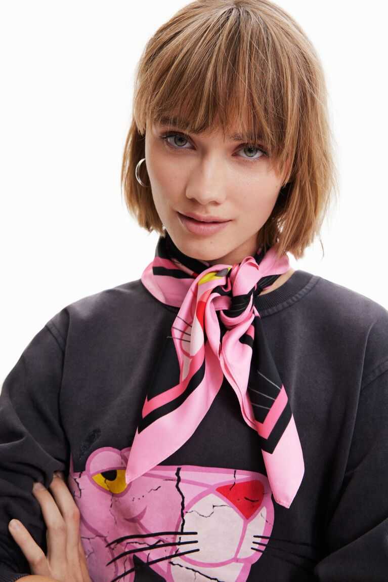 Desigual Square Pink Panther foulard Fular Kadın | 108274-MAY