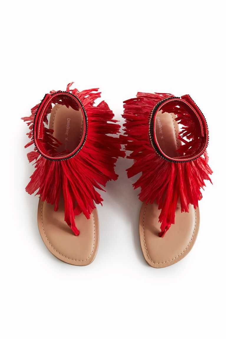 Desigual Stella Jean fringed flat Sandalet Kadın | 869140-ZCI