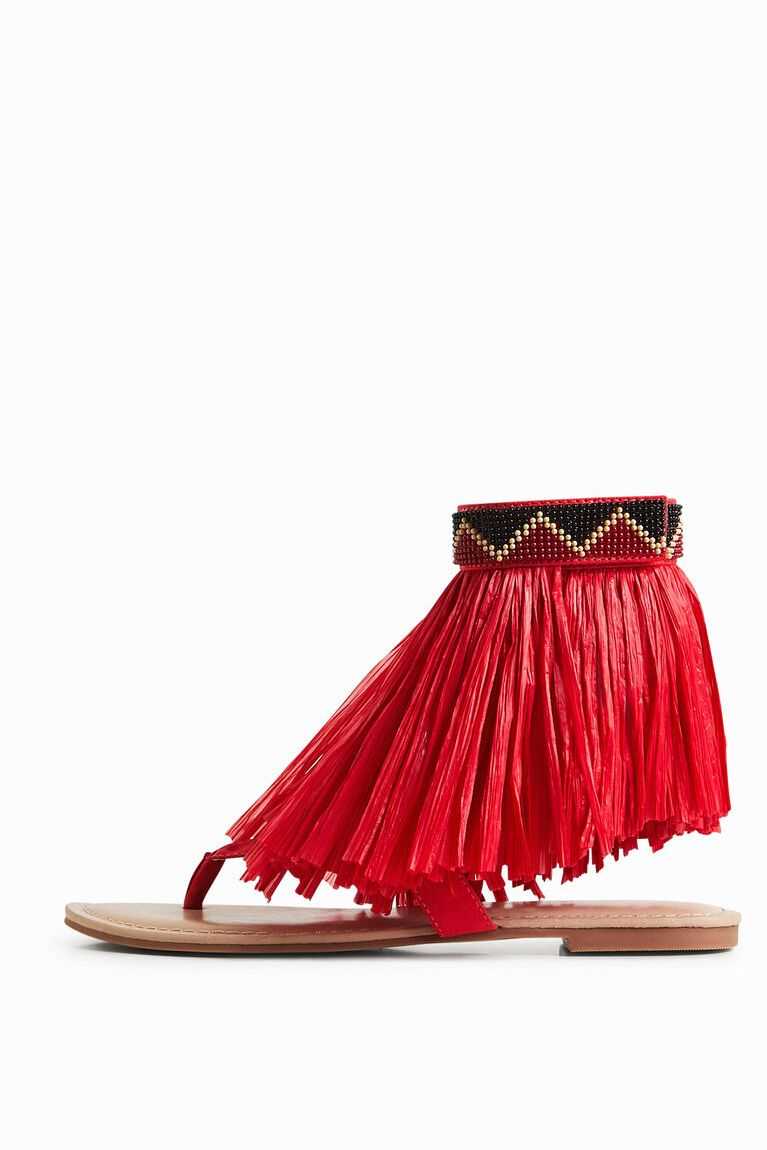 Desigual Stella Jean fringed flat Sandalet Kadın | 869140-ZCI