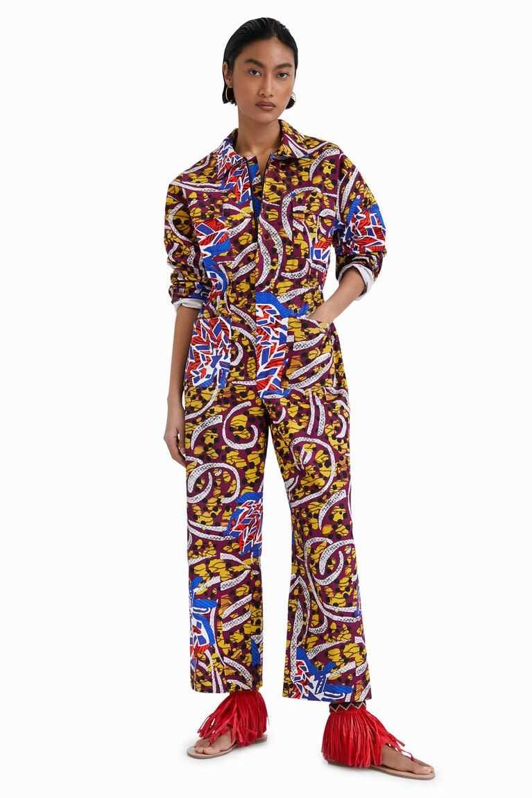 Desigual Stella Jean long jumpsuit Tayt Kadın | 413895-PDX