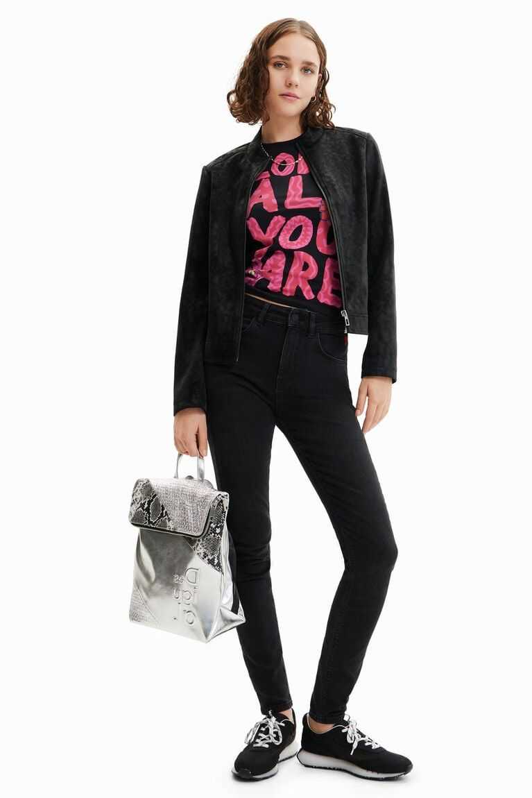 Desigual Süet-effect biker Ceket Kadın | 763192-PRI