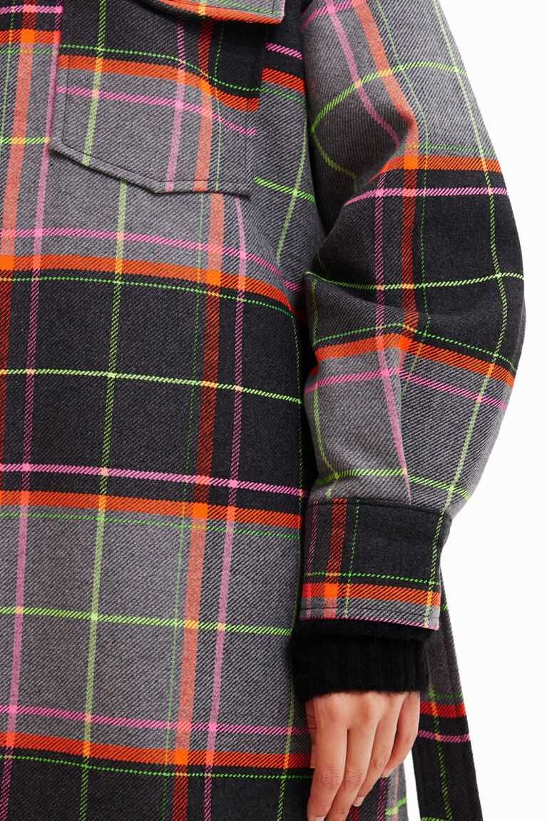 Desigual Tartan overshirt Ceket Kadın | 741983-ERG