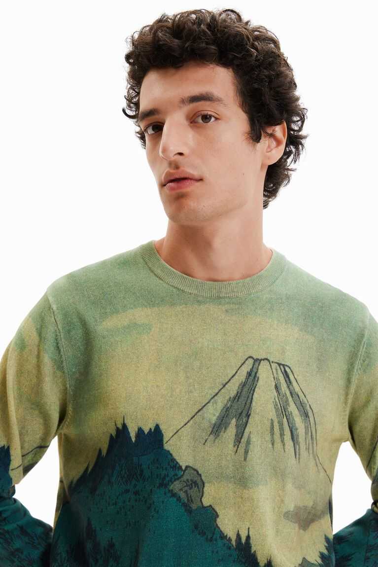 Desigual Thin landscape pullover Tişörtü Erkek | 685940-UMN